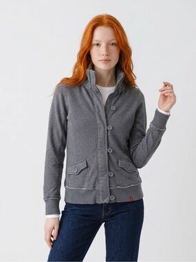 Manguun Gray Button-Up & Zip Up Jacket - Casual Sweater
